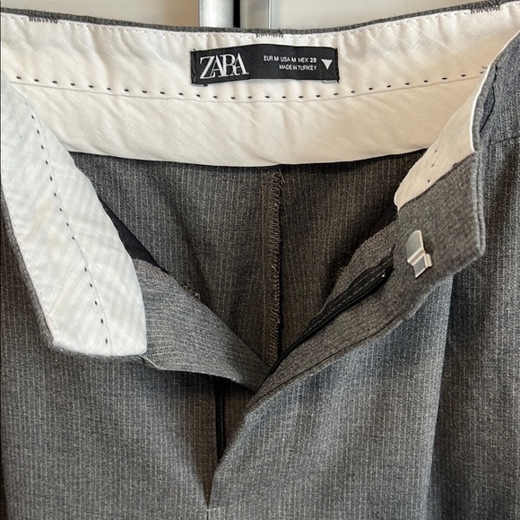 ZARA Classic Grey High Waist Long Knee-Length Shorts, Size M - Picture 2 of 9